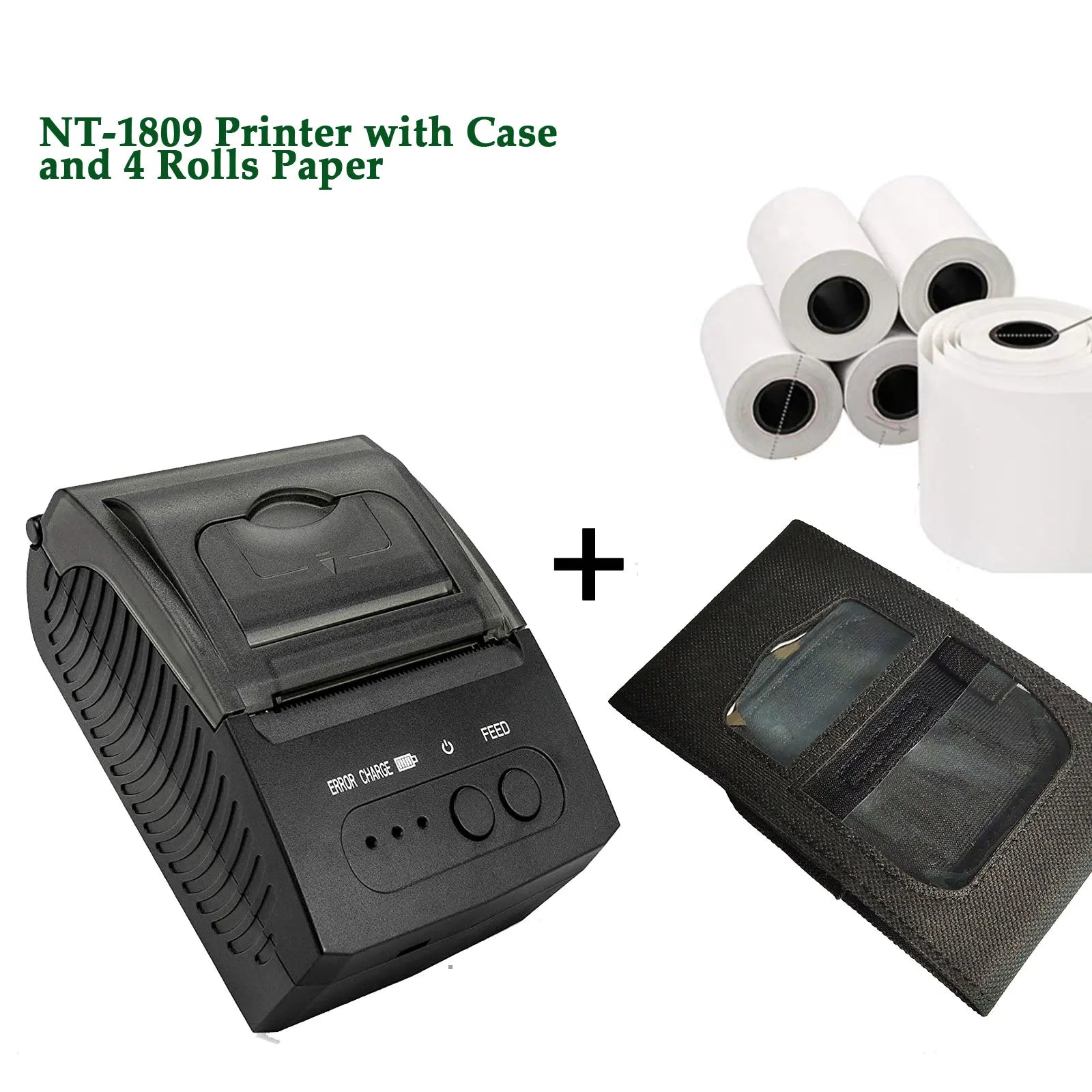 NETUM 1809 Portable 58mm Bluetooth Thermal Receipt Printer - USB POS Printer for Android & iOS