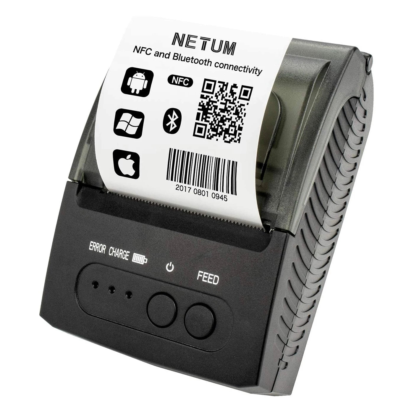 NETUM 1809 Portable 58mm Bluetooth Thermal Receipt Printer - USB POS Printer for Android & iOS