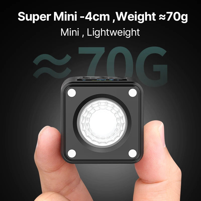 Ulanzi L2 RGB Mini COB Video Light - 360° Full Color Magnetic LED with Diffuser