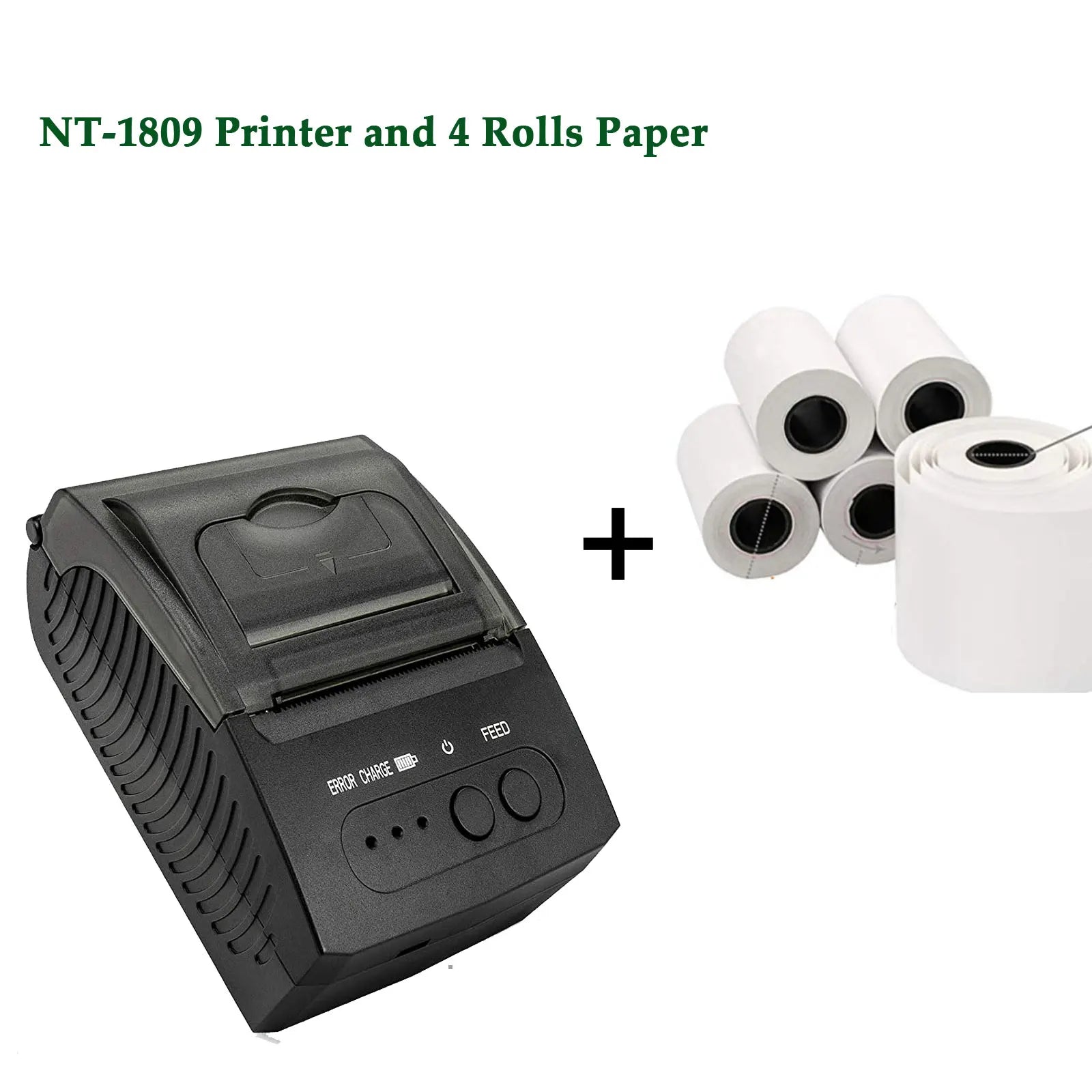 NETUM 1809 Portable 58mm Bluetooth Thermal Receipt Printer - USB POS Printer for Android & iOS
