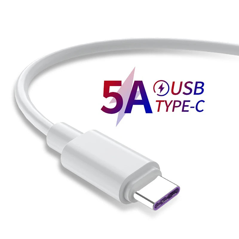 5A Fast Charging USB Cable - Type-C & Micro USB Data Cord for Android Devices