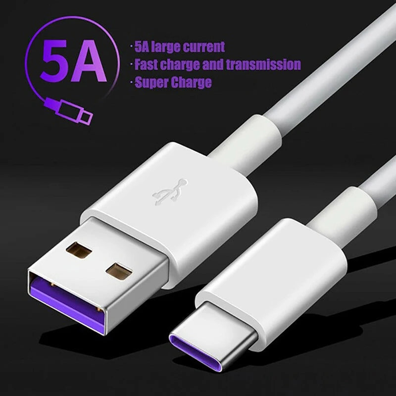 5A Fast Charging USB Cable - Type-C & Micro USB Data Cord for Android Devices
