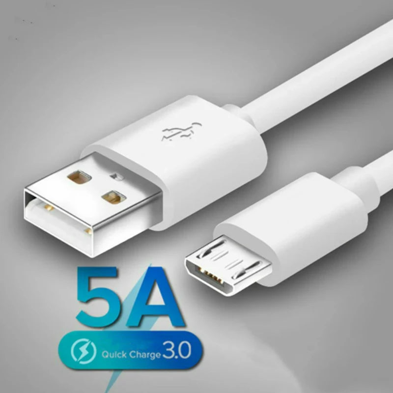 5A Fast Charging USB Cable - Type-C & Micro USB Data Cord for Android Devices