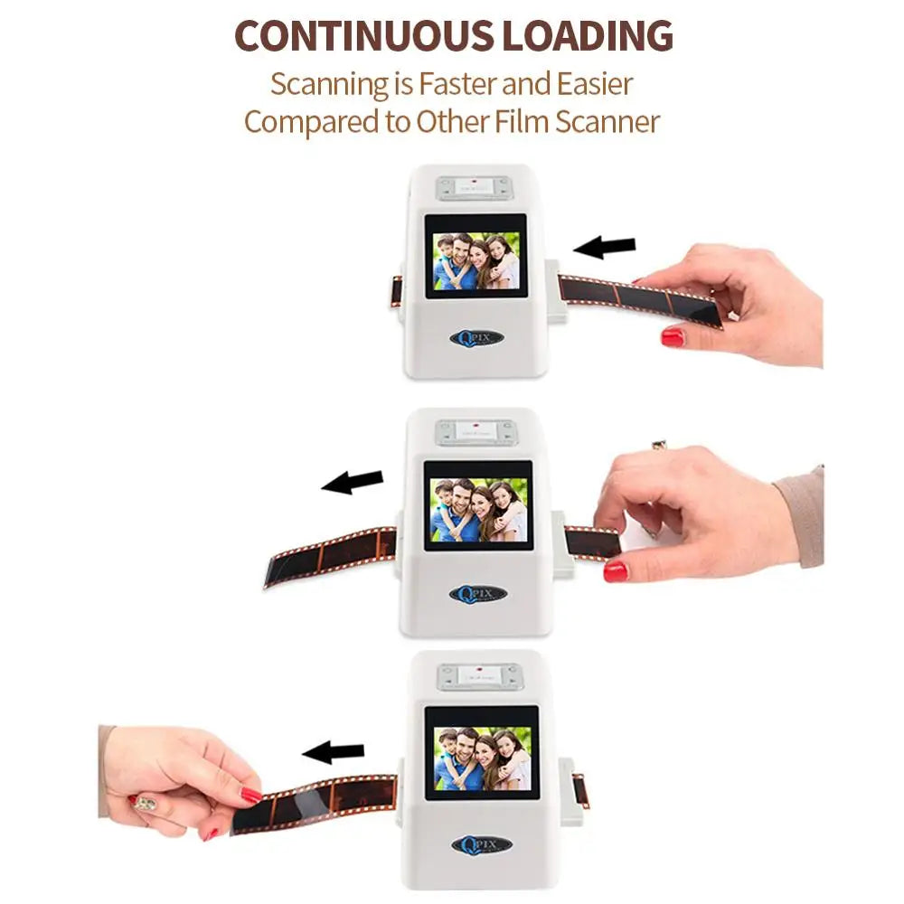 35mm Film Scanner - 22MP Negative & Slide Digitizer with 2.4" LCD Screen