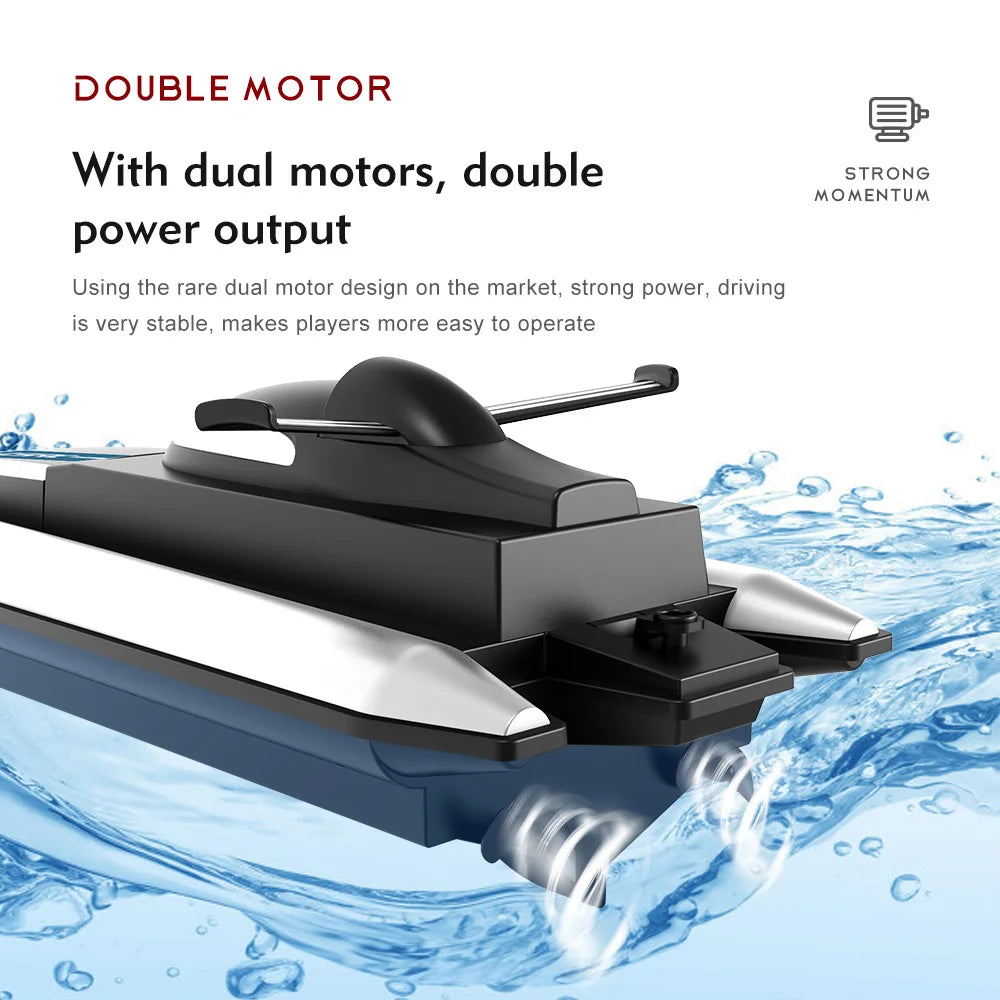 LSRC-B8 High-Speed RC Racing Boat - 2.4GHz Waterproof Remote Control Speedboat
