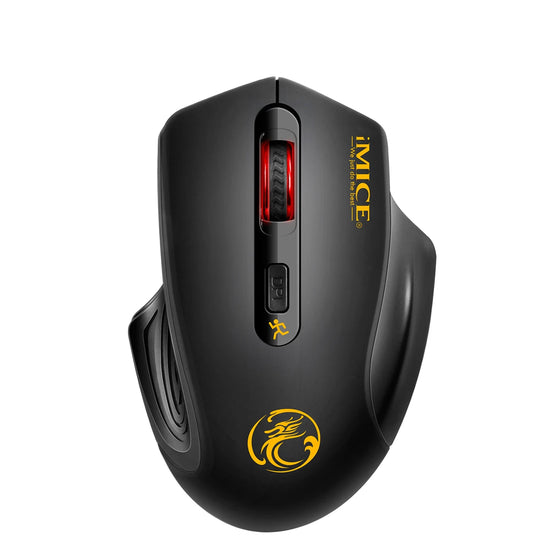 Wireless Ergonomic Gaming Mouse - 2000 DPI Adjustable Optical Sensor