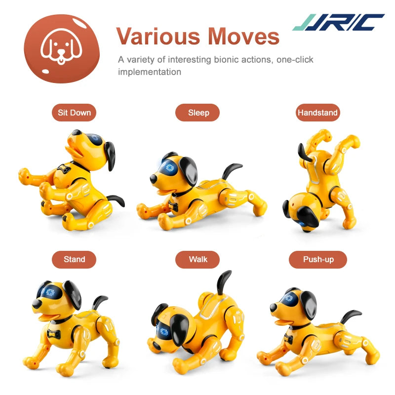 JJRC Smart Interactive RC Robot Dog - Programmable Dancing Talking Pet Toy for Kids