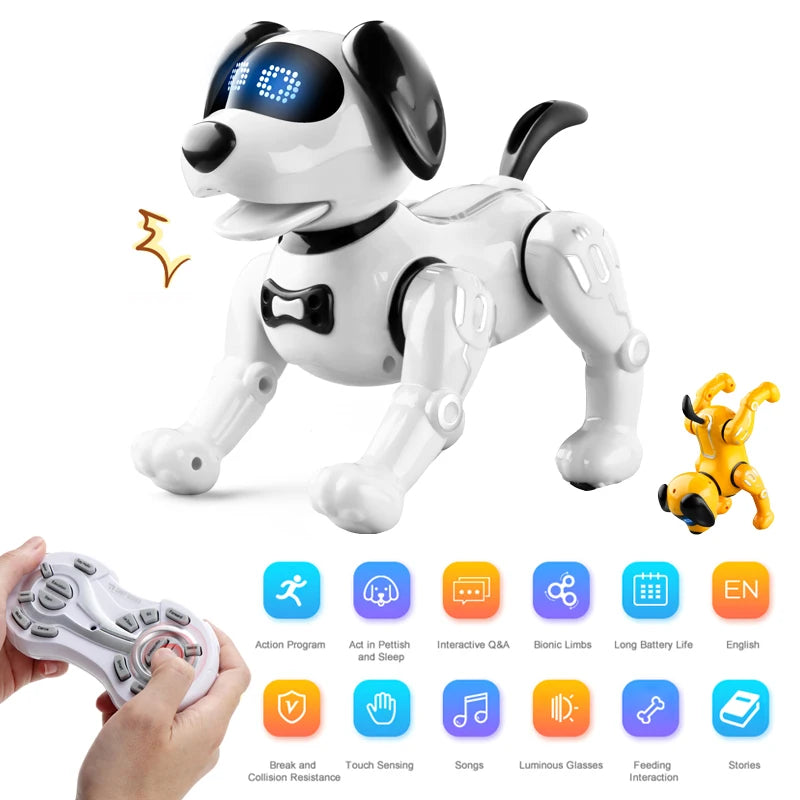 JJRC Smart Interactive RC Robot Dog - Programmable Dancing Talking Pet Toy for Kids