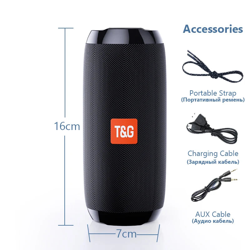 TG117 Waterproof Bluetooth Speaker - Portable Wireless Outdoor Loudspeaker