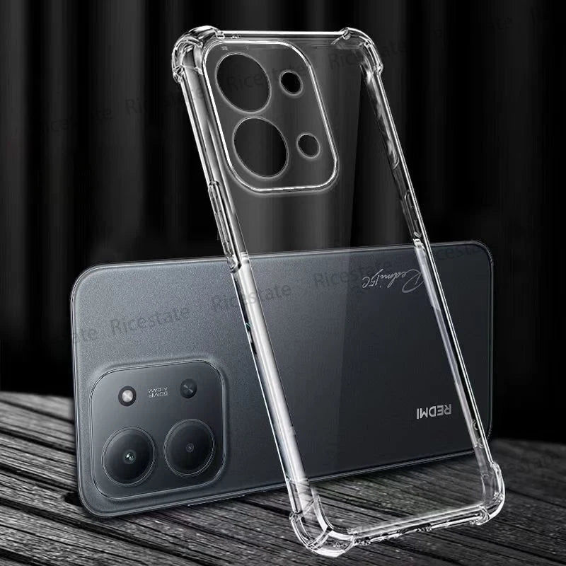 Premium Shockproof Clear Case for Xiaomi Redmi Series - Soft TPU Silicone Bumper Protection