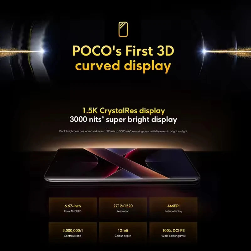 POCO X7 Smartphone - Dimensity 7300-Ultra, 6.67" 120Hz AMOLED, 50MP Camera, IP68 Waterproof