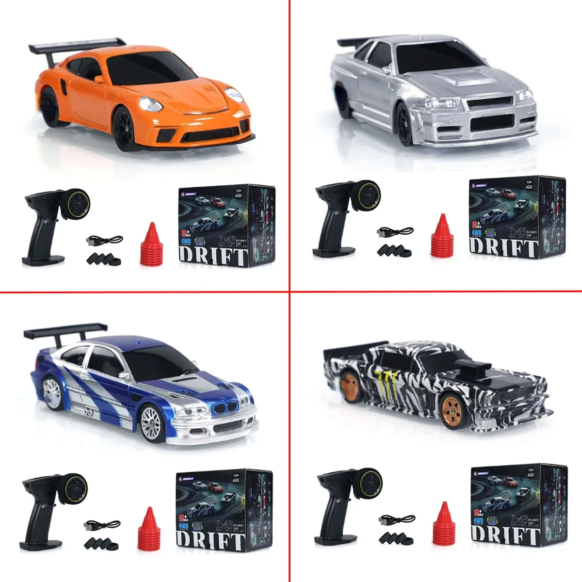 1:43 Scale 2.4G 4WD RC Drift Car - High-Speed Remote Control Racing Model