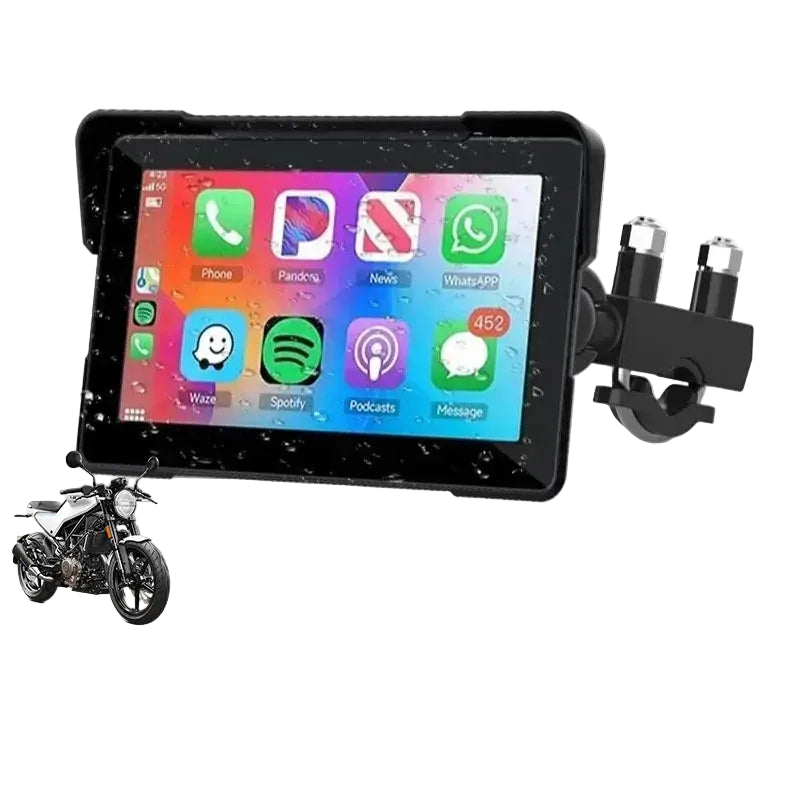 Jansite 5/7 Inch Waterproof Motorcycle GPS Navigation with Wireless CarPlay & Android Auto
