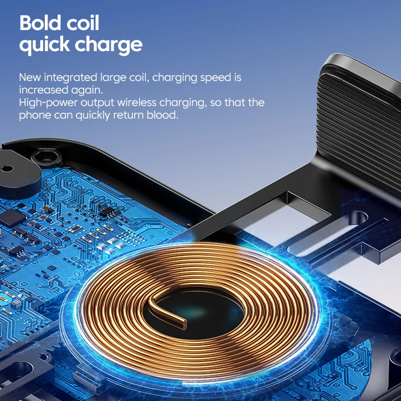 15W Fast Wireless Car Charger Mount - Universal Auto-Clamping Phone Holder with Intelligent Sensing