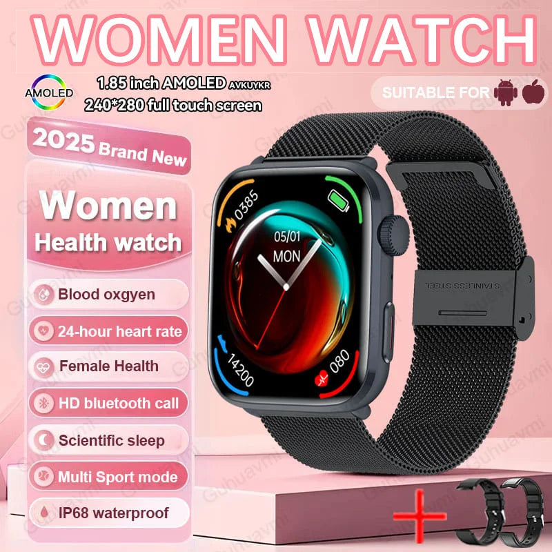 AI Smart Health Monitor Watch - HRV & PPG Blood Pressure Tracking with NFC