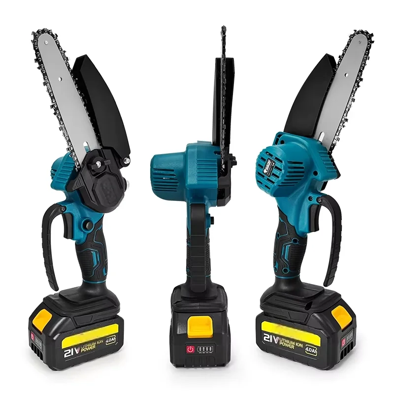 Professional 6-Inch Mini Electric Chainsaw - 1700RPM Cordless One-Hand Pruning Saw for Makita 18V Battery