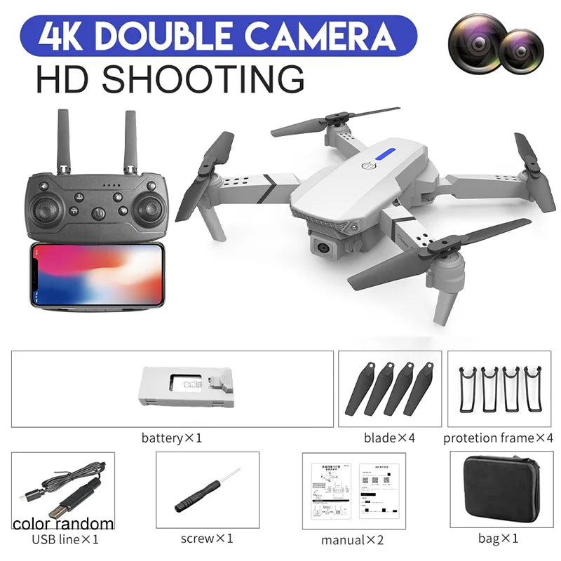 E88 Pro 4K Professional RC Drone with HD Wide-Angle Camera