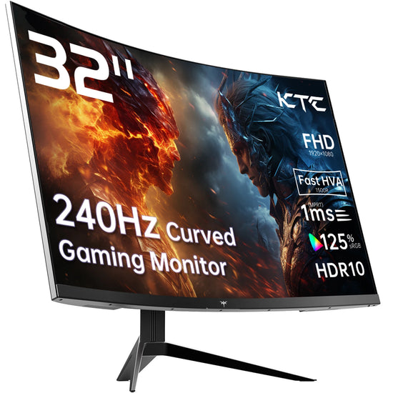 KTC 32-Inch 240Hz Curved Gaming Monitor - 1500R, Full HD 1080P, 1ms Response Time