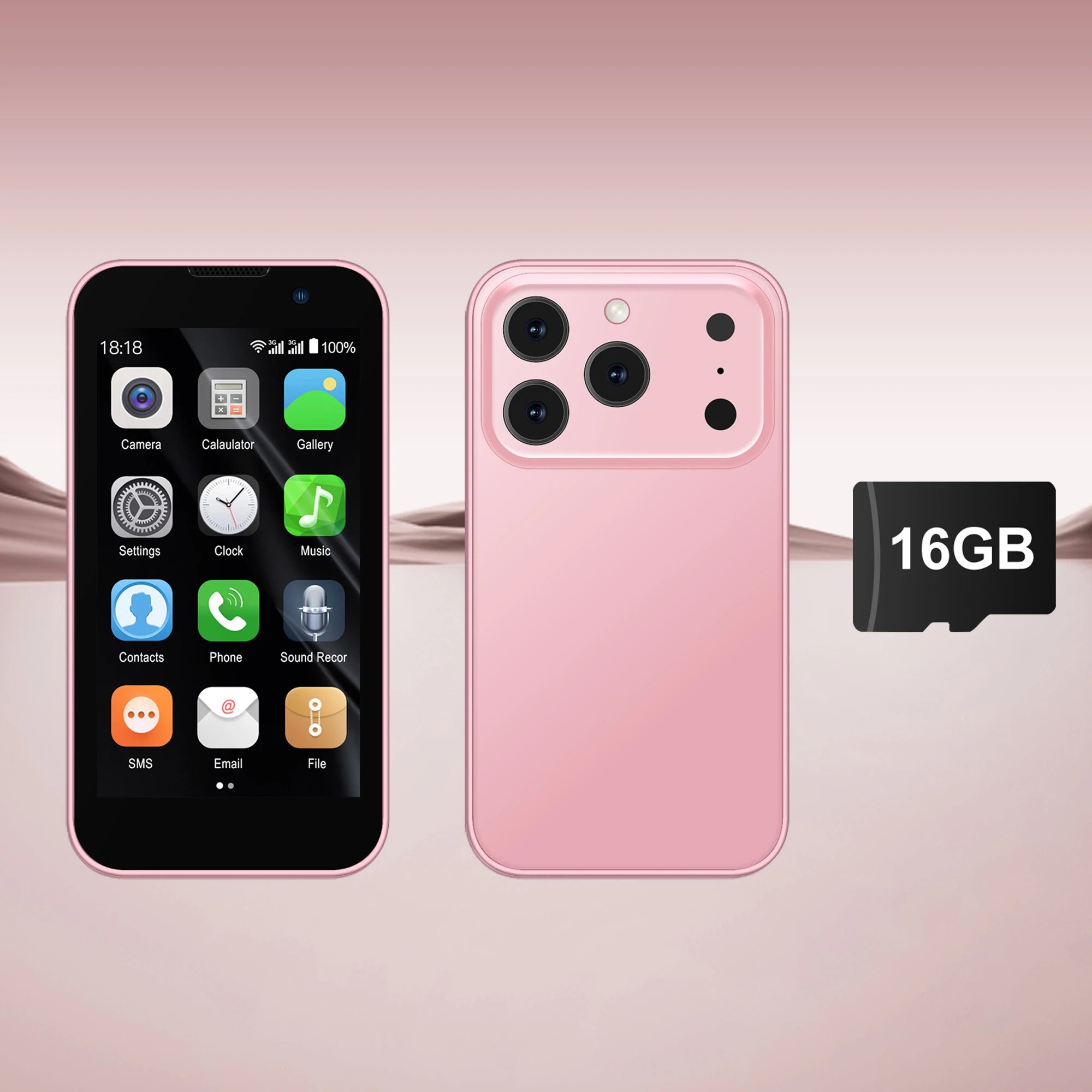 SERVO Mini Smartphone - 3.0" HD Display, 2GB RAM, 16GB Storage, Android 9.0, Face Unlock