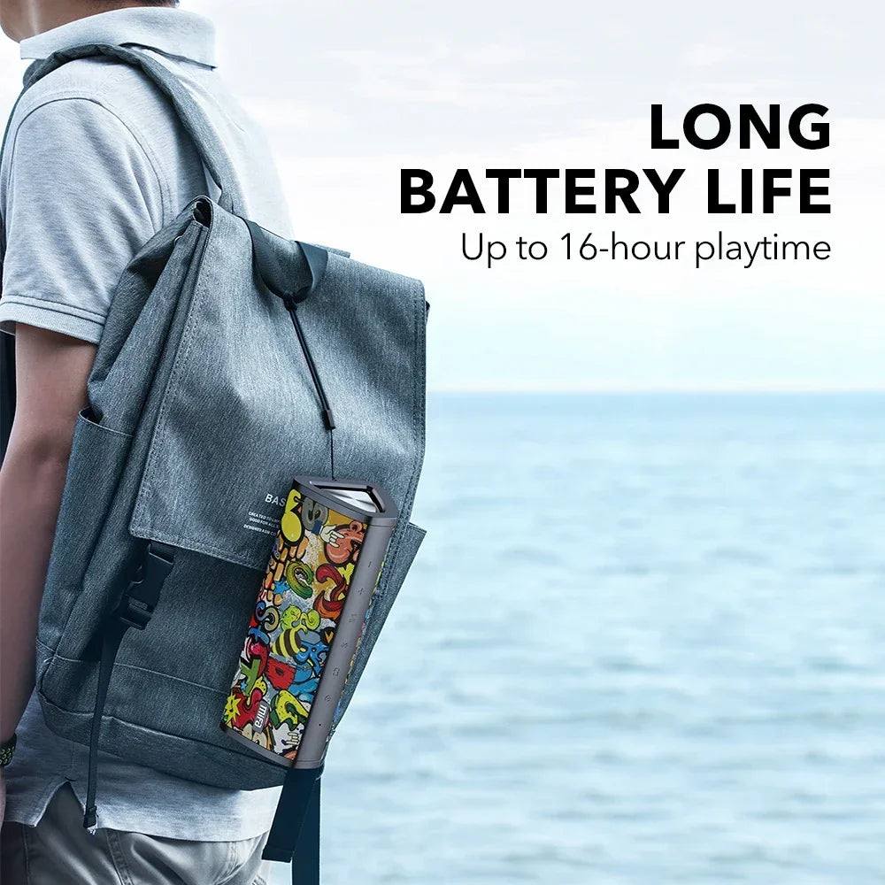 Mifa A10+ Portable Bluetooth Speaker - 20W 360° Stereo Sound, IPX7 Waterproof, 24-Hour Battery
