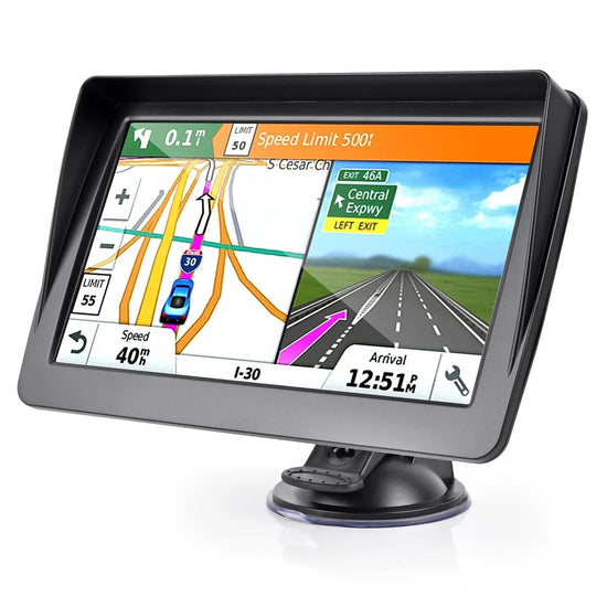 KMDRIVE 7-Inch Car GPS Navigation System with Type-C Charging - 16GB Memory & Free Lifetime Maps