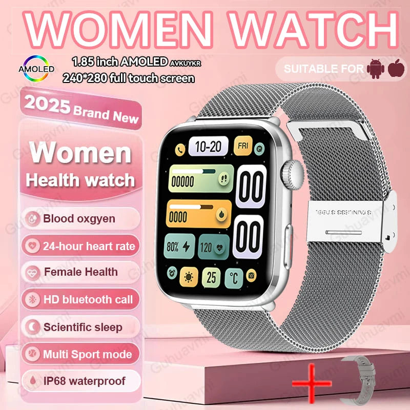 AI Smart Health Monitor Watch - HRV & PPG Blood Pressure Tracking with NFC