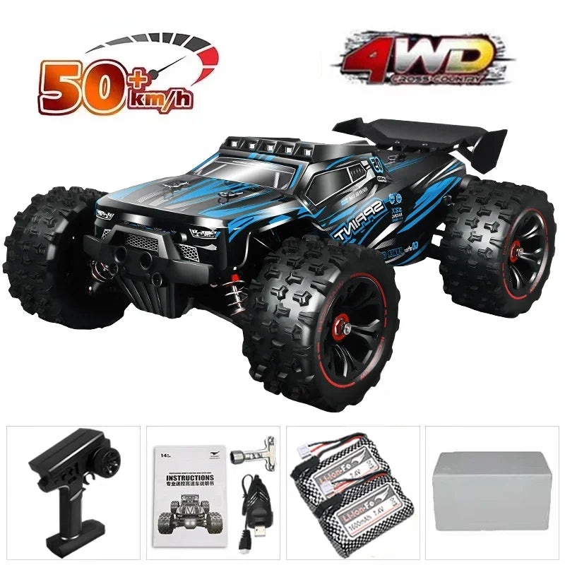 1:16 Scale 4WD High-Speed RC Monster Truck - 85KM/H LED Remote Control Car