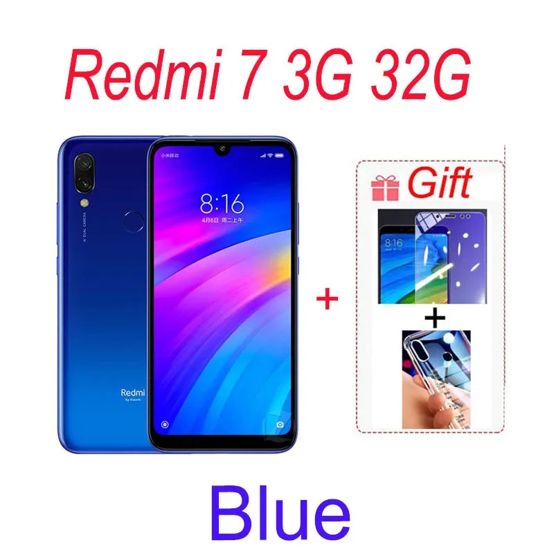 Xiaomi Redmi 7 Smartphone - 4GB RAM, 64GB Storage, 6.81" Display with Global ROM