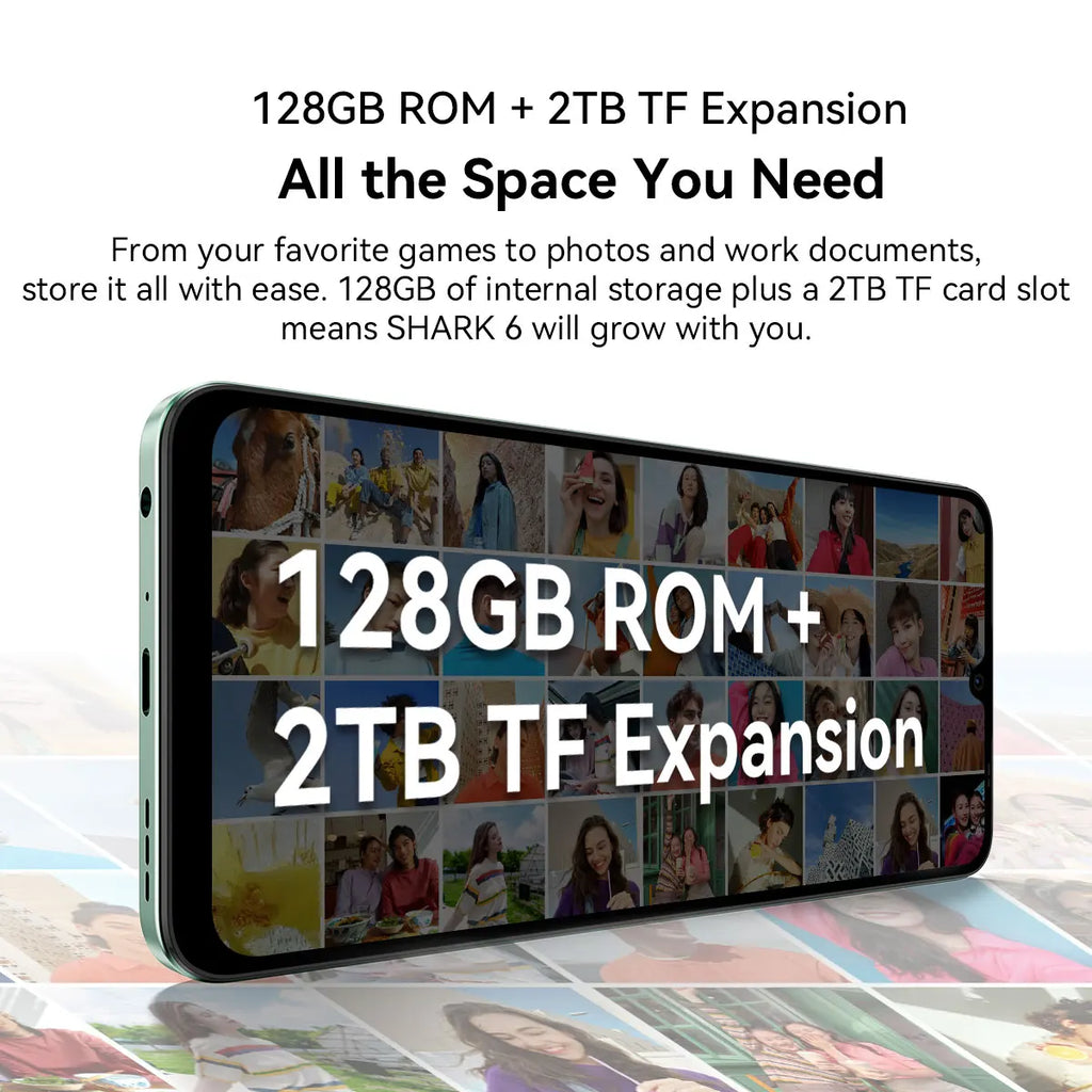 Blackview SHARK 6 5G Smartphone - Android 15, 6.88" 120Hz Display, 8GB RAM, 128GB Storage, 5000mAh Battery