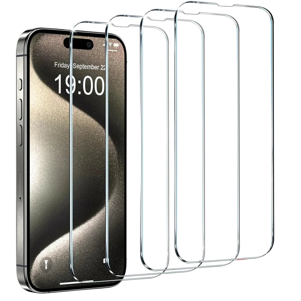 Premium Tempered Glass Screen Protector for iPhone (4-Pack)