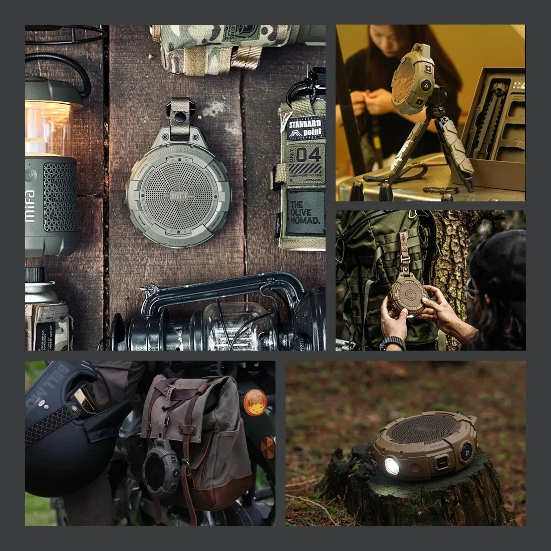 Mifa Tango Portable Bluetooth Speaker - IP67 Waterproof with Flashlight & 25-Hour Playtime