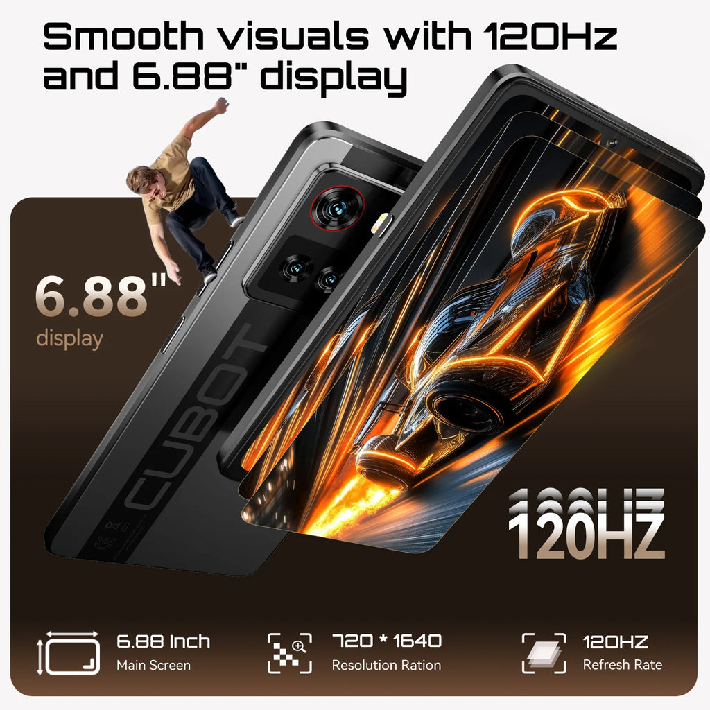 Cubot X100 5G Smartphone - 6.88" Display, 16GB RAM, 256GB Storage, 64MP Camera