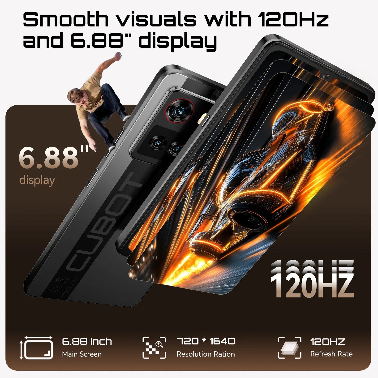 Cubot X100 5G Smartphone - 6.88" Display, 16GB RAM, 256GB Storage, 64MP Camera