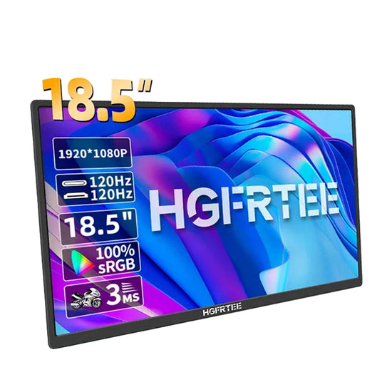 HGFRTEE 18.5" Portable Monitor - 120Hz ADS-IPS Display with RGB 100% Color Gamut