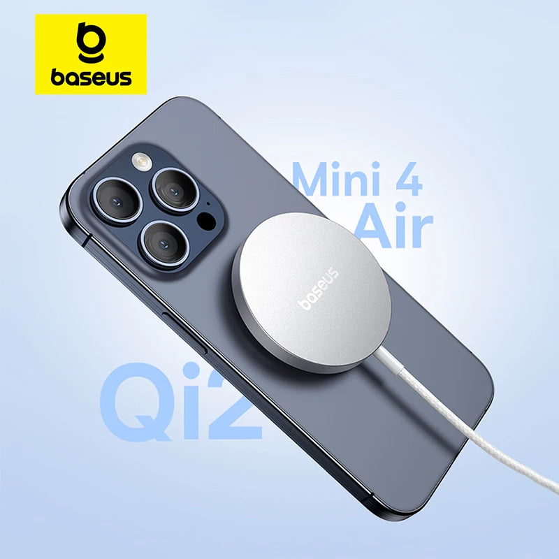 Baseus Qi2 15W Magnetic Wireless Charger - Fast Charging for iPhone 16/15/14/13 Pro Max