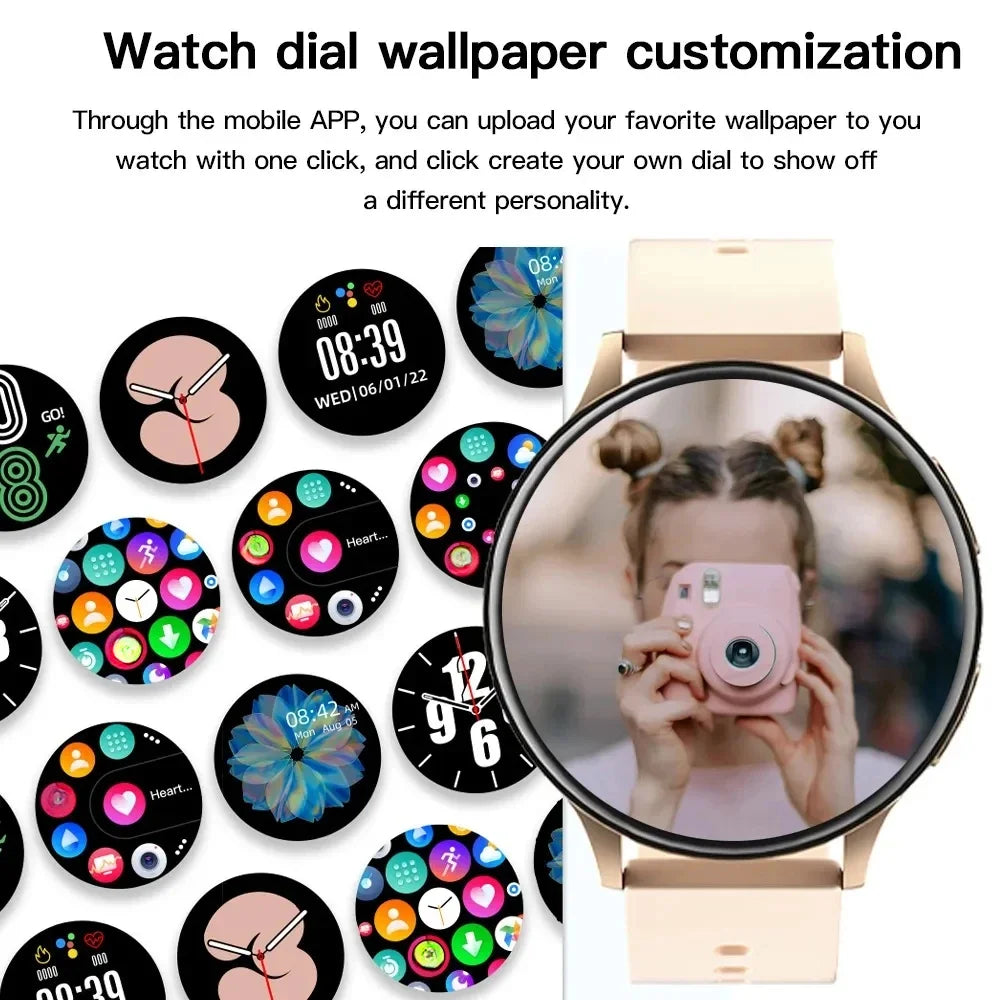 Women's Bluetooth Smart Watch with Health Tracking & Call Features