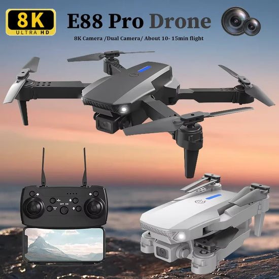 E88 Pro 4K HD Drone with Wide Angle Camera - Foldable Quadcopter for Adults & Kids