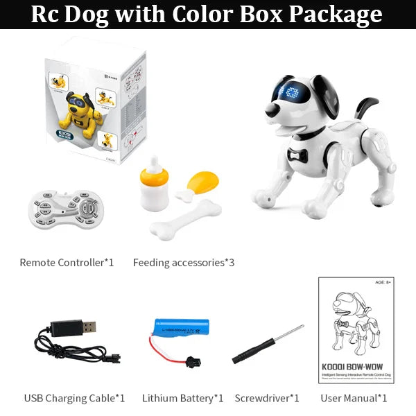 JJRC Smart Interactive RC Robot Dog - Programmable Dancing Talking Pet Toy for Kids