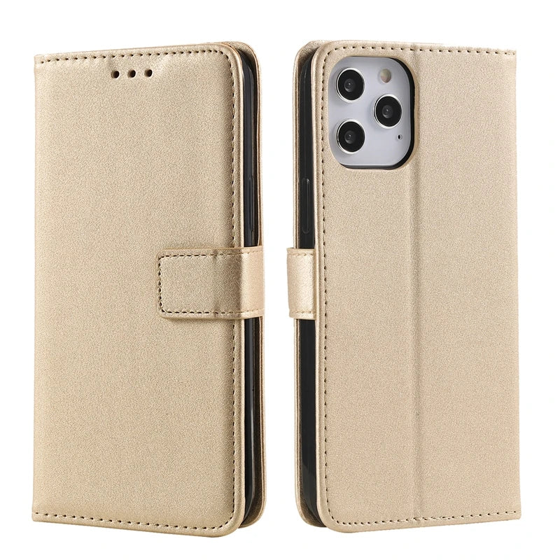 Premium Leather Wallet Case for iPhone - Flip Cover with Card Slots