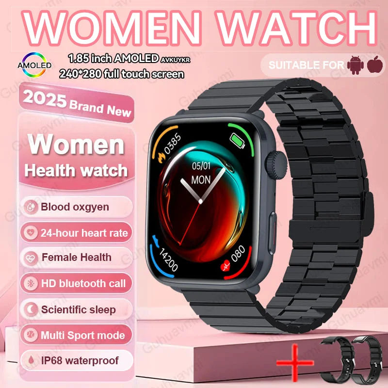AI Smart Health Monitor Watch - HRV & PPG Blood Pressure Tracking with NFC
