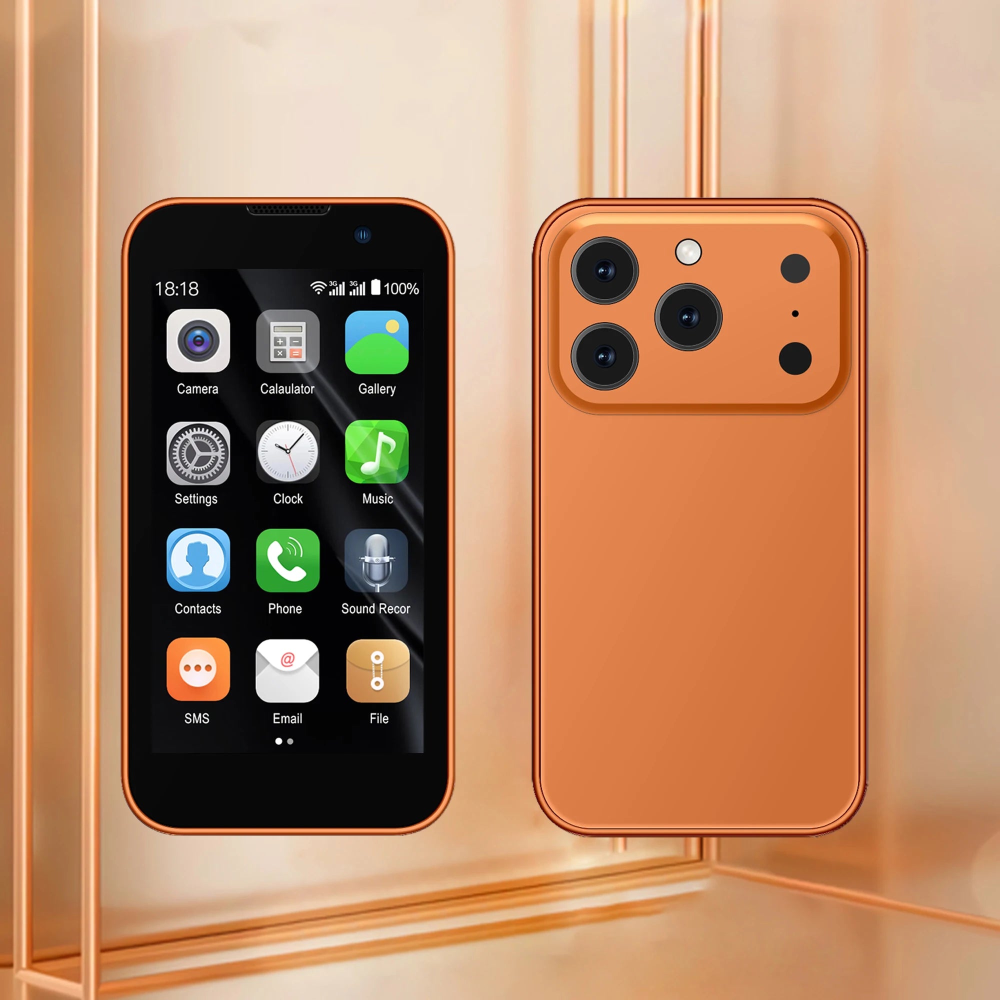 SERVO Mini Smartphone - 3.0" HD Display, 2GB RAM, 16GB Storage, Android 9.0, Face Unlock