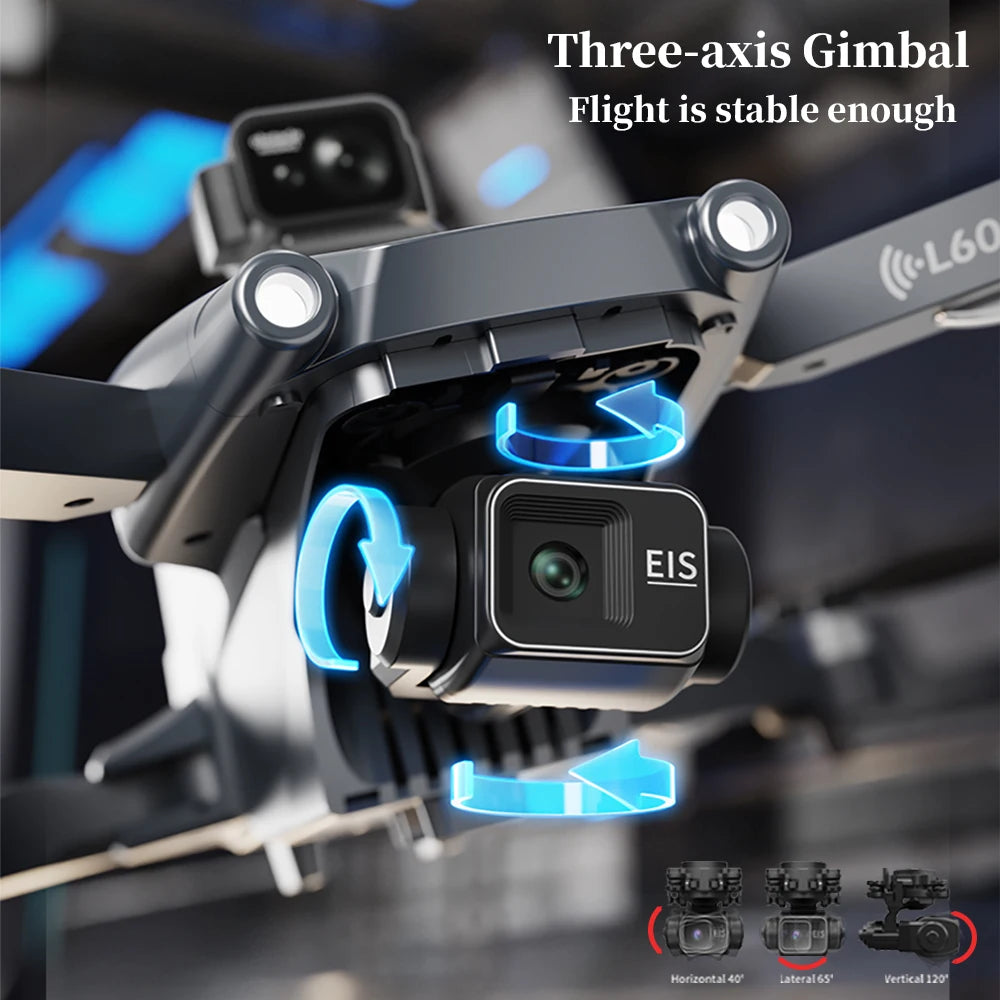 L600 Pro Max Professional Drone - 8K Camera, 3-Axis Gimbal, 360° Obstacle Avoidance