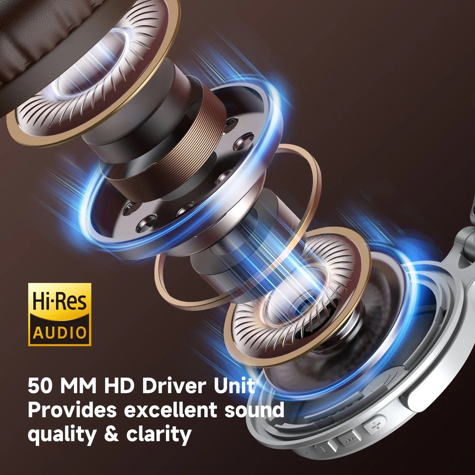 Oneodio Pro C Wireless Bluetooth 5.2 Over-Ear Headphones - 110 Hours Playtime