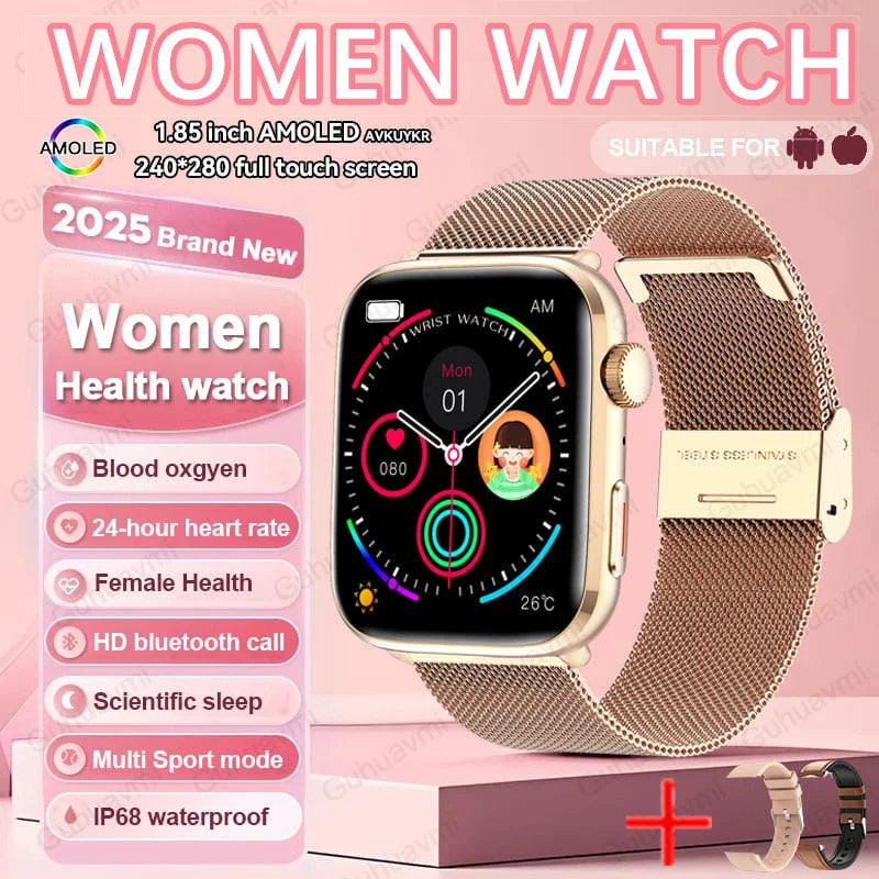 AI Smart Health Monitor Watch - HRV & PPG Blood Pressure Tracking with NFC