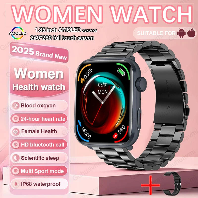 AI Smart Health Monitor Watch - HRV & PPG Blood Pressure Tracking with NFC