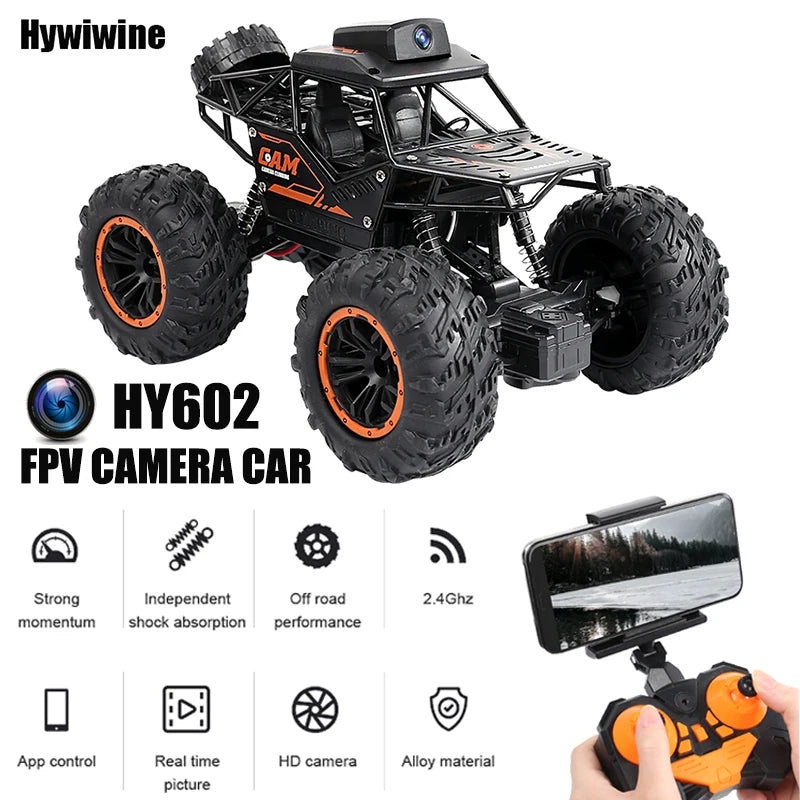 HD 720P WiFi FPV RC Stunt Car - 1:18 Scale 2.4G Remote Control Climbing Vehicle