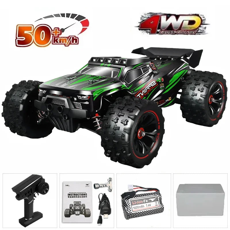 1:16 Scale 4WD High-Speed RC Monster Truck - 85KM/H LED Remote Control Car