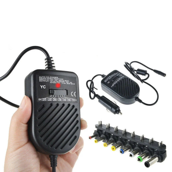 Universal 80W Portable Car Laptop Charger with LED Display