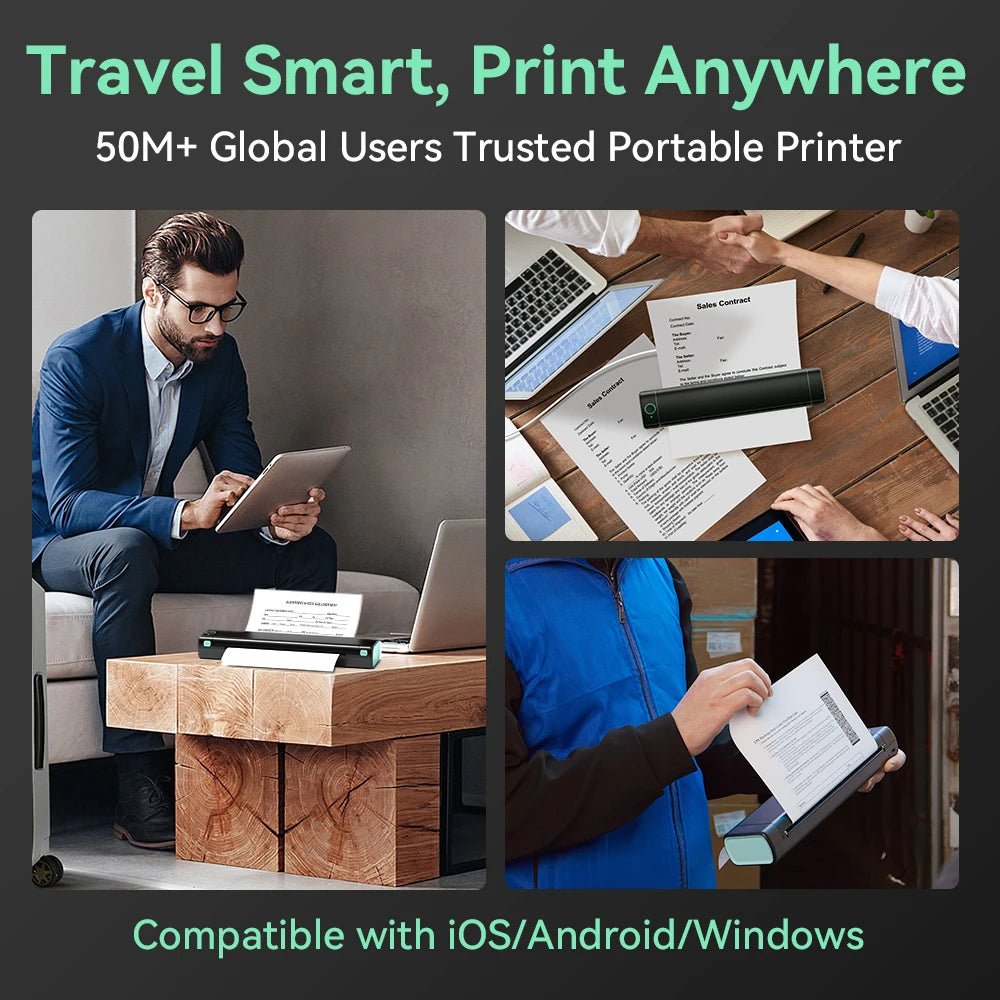 Phomemo M08F Wireless Thermal A4 Printer - Bluetooth Portable Label Maker