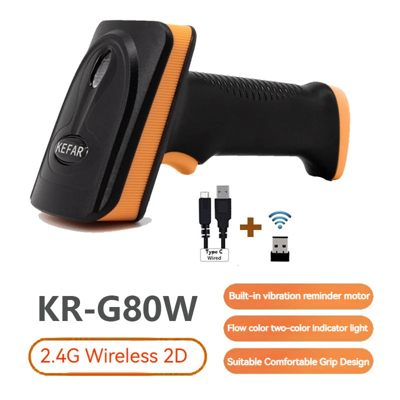L8BL Bluetooth 2D Barcode Scanner - Wireless & Wired Handheld Reader with USB Support